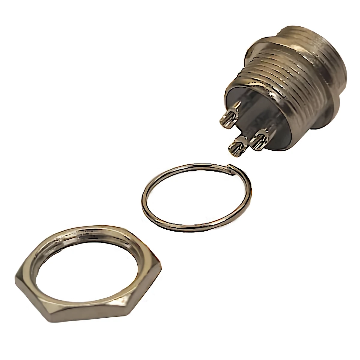 Detalles accesorios de Ficha Conector Gx16 3 Pines Macho Aviacion A Chasis