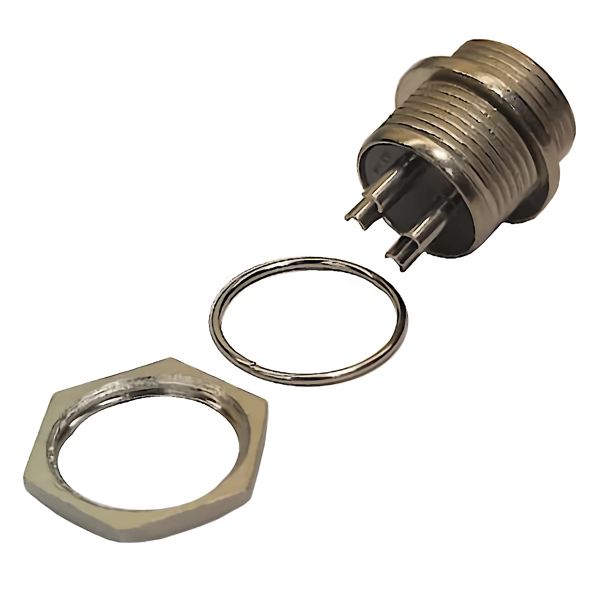 Detalles accesorios de Ficha Conector Gx16 4 Pines Macho Aviacion A Chasis