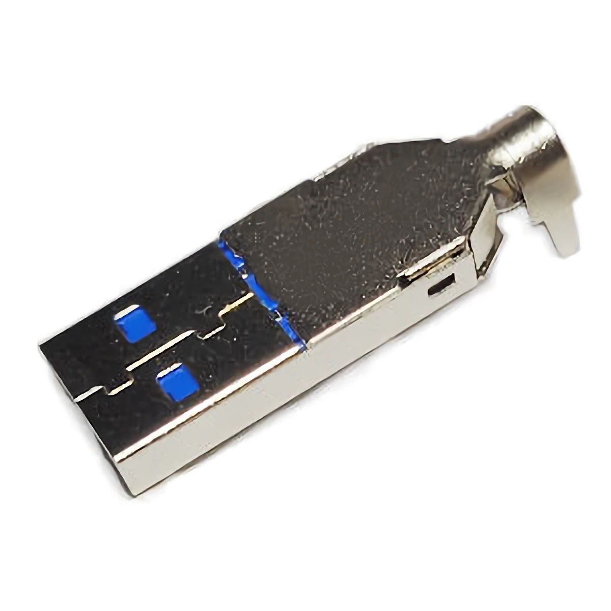 Vista lateral de Conector Ficha Usb 3.0 A Macho A Cable Metal