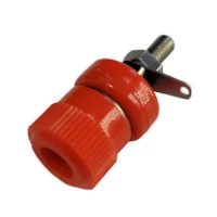 Ficha Banana Hembra Jack Tipo Binding Post A Chasis Rojo Ficha Banana Hembra Jack Tipo Binding Post A Chasis Rojo