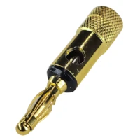 Ficha Banana Plug Macho Metal Negro Ficha Banana Plug Macho Metal Negro