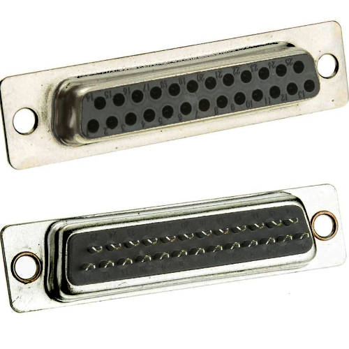 FICHA DB25 HEMBRA PARA SOLDAR NEGRO