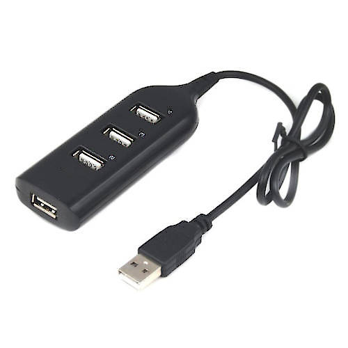 Hub Usb A 2.0 4 Puertos Negro