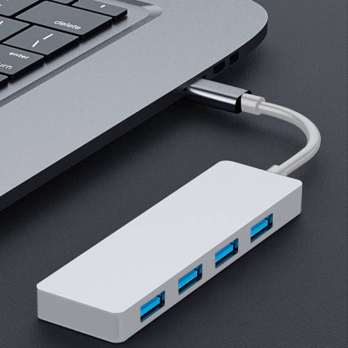 HUB USB C 3.1 GEN2 4 PUERTOS PLATA CABLE 16CM