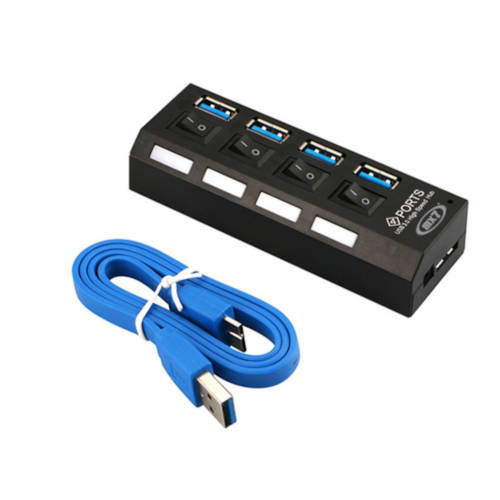 HUB USB A 3.0 4 PUERTOS CON INTERRUPTORES