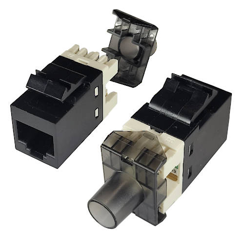  FICHA JACK RJ45 CAT 6 ARWEN NEGRO KEYSTONE 110 