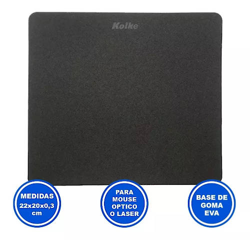 MOUSE PAD 19 x 22 x 0,3 cm KOLKE KED-151 NEGRO MOUSE PAD 19 x 22 x 0,3 cm KOLKE KED-151 NEGRO