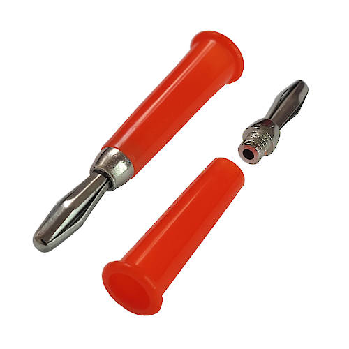 FICHA BANANA PLUG MACHO ESTANDAR ROJO