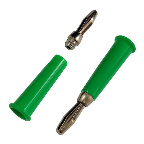 FICHA BANANA PLUG MACHO ESTANDAR VERDE