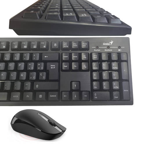 KIT TECLADO Y MOUSE GENIUS INALAMBRICO KM-8101 ESPANOL NEGRO