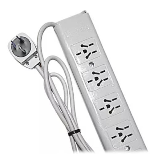 ZAPATILLA 4 TOMAS CABLE 1,5m BLANCO MULTINORMA