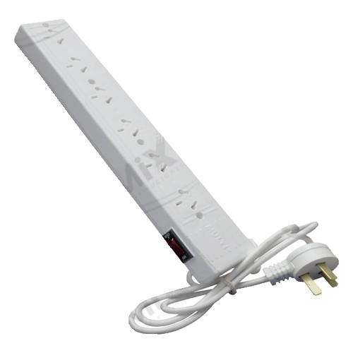 ZAPATILLA 6 TOMAS CABLE 1,5m BLANCO MULTINORMA + INTERRUPTOR CON PROTECCION TERMICA